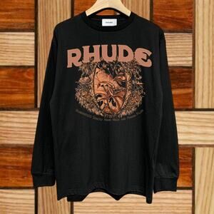 Men's Rhude Black Long Sleeve T-Shirt